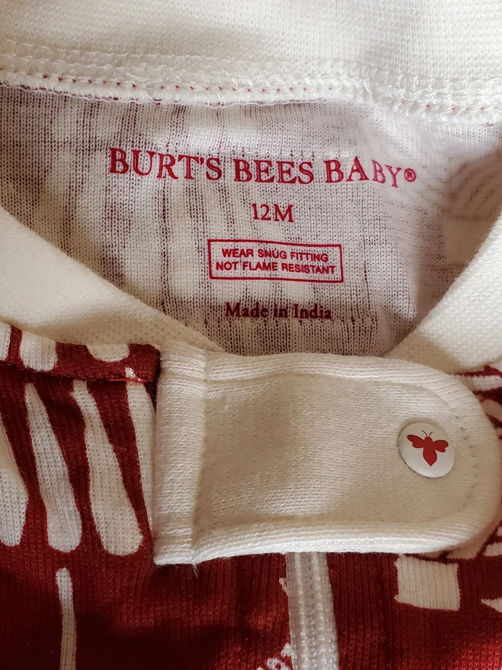 NWT Burt's Bees Baby Organic Cotton Festive Forest Christmas Pajamas 12M